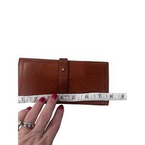 Madewell Leather Brown Long Wallet Clutch Card Holder Zip Pocket